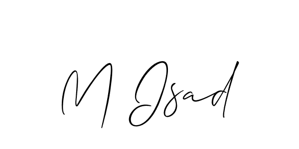 Also we have M Isad name is the best signature style. Create professional handwritten signature collection using Allison_Script autograph style. M Isad signature style 2 images and pictures png