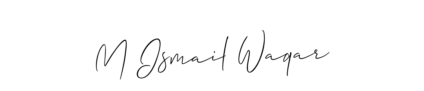 Make a beautiful signature design for name M Ismail Waqar. Use this online signature maker to create a handwritten signature for free. M Ismail Waqar signature style 2 images and pictures png