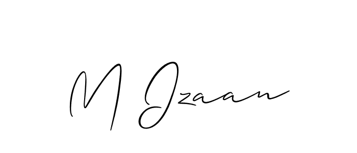 Also You can easily find your signature by using the search form. We will create M Izaan name handwritten signature images for you free of cost using Allison_Script sign style. M Izaan signature style 2 images and pictures png