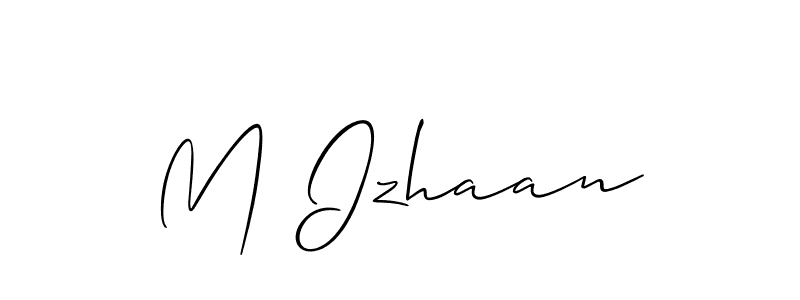 Make a beautiful signature design for name M Izhaan. Use this online signature maker to create a handwritten signature for free. M Izhaan signature style 2 images and pictures png