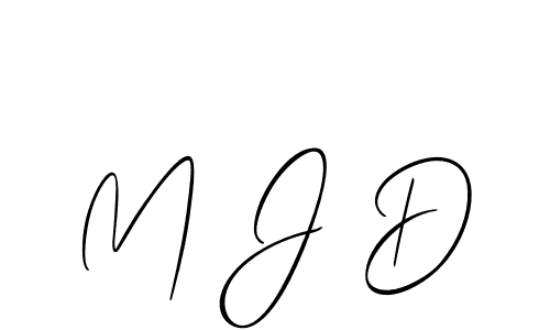 How to make M J D name signature. Use Allison_Script style for creating short signs online. This is the latest handwritten sign. M J D signature style 2 images and pictures png