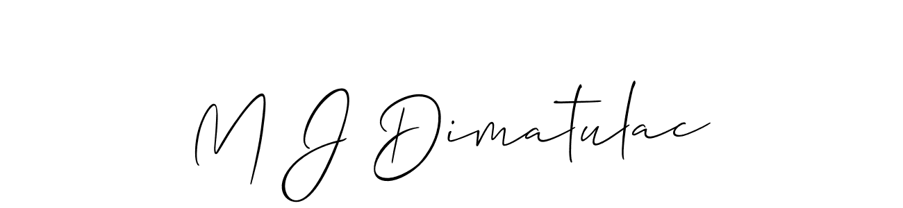 Make a beautiful signature design for name M J Dimatulac. Use this online signature maker to create a handwritten signature for free. M J Dimatulac signature style 2 images and pictures png