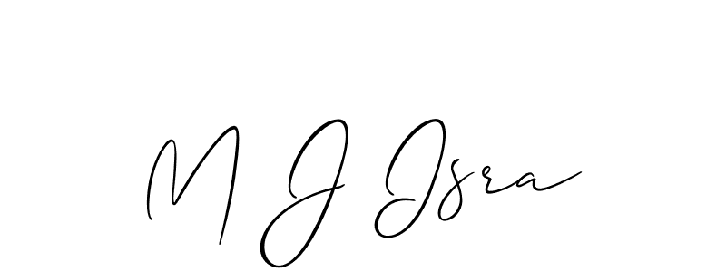 M J Isra stylish signature style. Best Handwritten Sign (Allison_Script) for my name. Handwritten Signature Collection Ideas for my name M J Isra. M J Isra signature style 2 images and pictures png