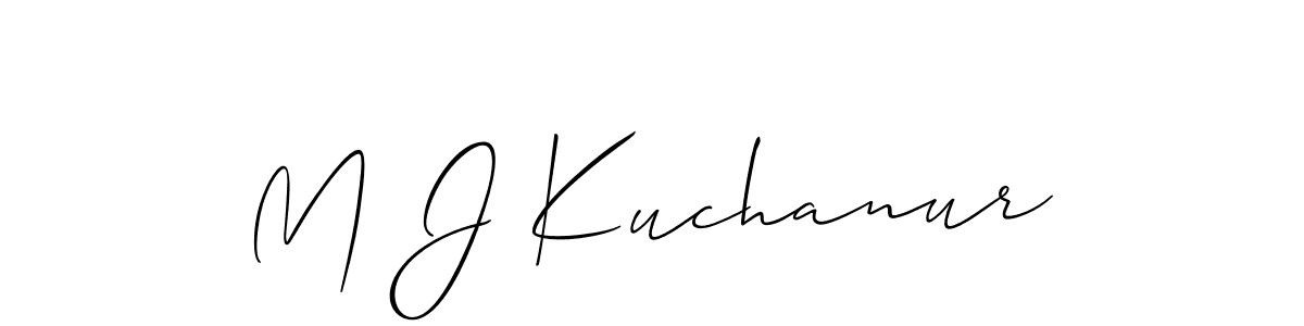 M J Kuchanur stylish signature style. Best Handwritten Sign (Allison_Script) for my name. Handwritten Signature Collection Ideas for my name M J Kuchanur. M J Kuchanur signature style 2 images and pictures png