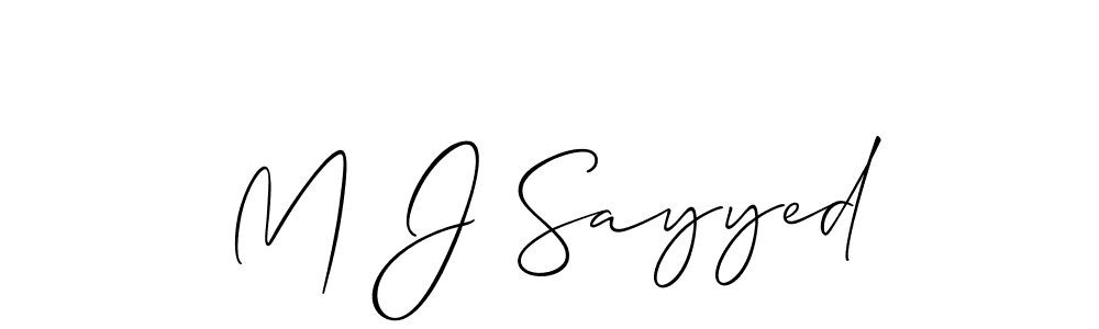 You should practise on your own different ways (Allison_Script) to write your name (M J Sayyed) in signature. don't let someone else do it for you. M J Sayyed signature style 2 images and pictures png
