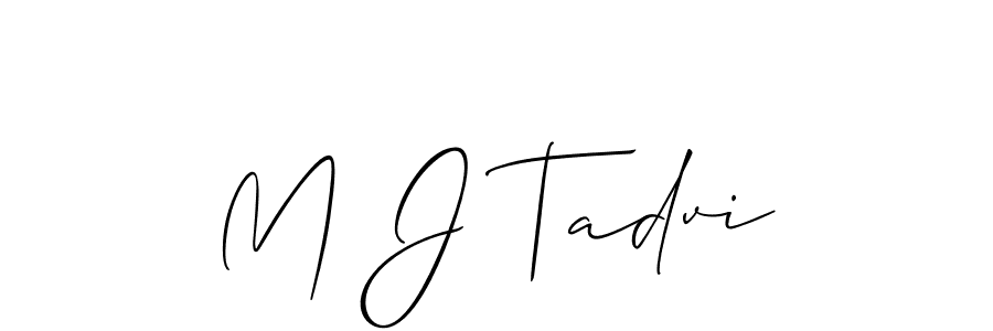 Best and Professional Signature Style for M J Tadvi. Allison_Script Best Signature Style Collection. M J Tadvi signature style 2 images and pictures png