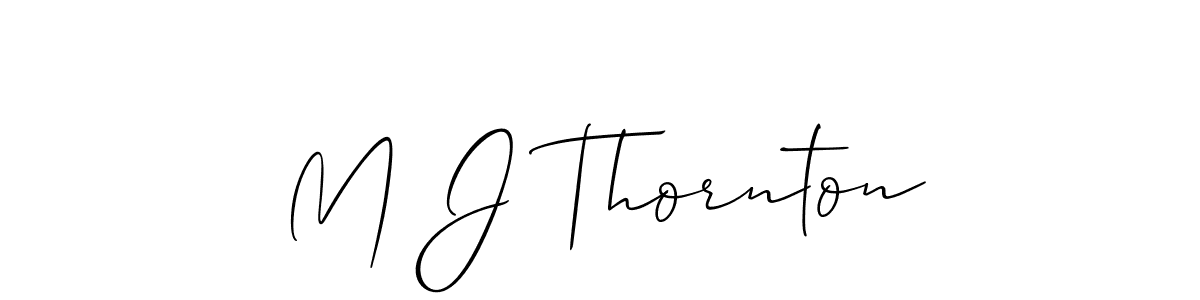 Make a short M J Thornton signature style. Manage your documents anywhere anytime using Allison_Script. Create and add eSignatures, submit forms, share and send files easily. M J Thornton signature style 2 images and pictures png