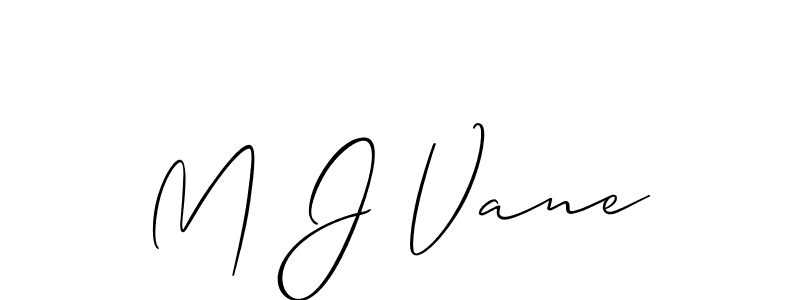 Use a signature maker to create a handwritten signature online. With this signature software, you can design (Allison_Script) your own signature for name M J Vane. M J Vane signature style 2 images and pictures png