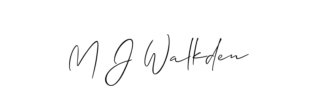 It looks lik you need a new signature style for name M J Walkden. Design unique handwritten (Allison_Script) signature with our free signature maker in just a few clicks. M J Walkden signature style 2 images and pictures png