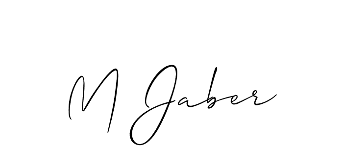 M Jaber stylish signature style. Best Handwritten Sign (Allison_Script) for my name. Handwritten Signature Collection Ideas for my name M Jaber. M Jaber signature style 2 images and pictures png