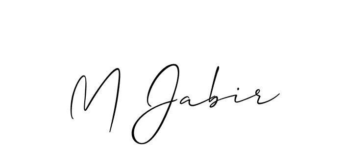 How to make M Jabir name signature. Use Allison_Script style for creating short signs online. This is the latest handwritten sign. M Jabir signature style 2 images and pictures png