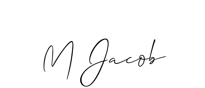 How to make M Jacob signature? Allison_Script is a professional autograph style. Create handwritten signature for M Jacob name. M Jacob signature style 2 images and pictures png