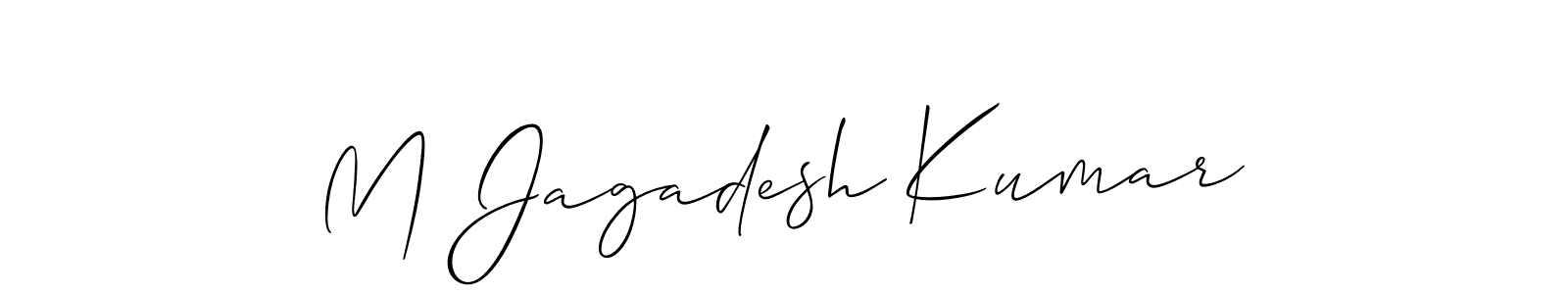 M Jagadesh Kumar stylish signature style. Best Handwritten Sign (Allison_Script) for my name. Handwritten Signature Collection Ideas for my name M Jagadesh Kumar. M Jagadesh Kumar signature style 2 images and pictures png