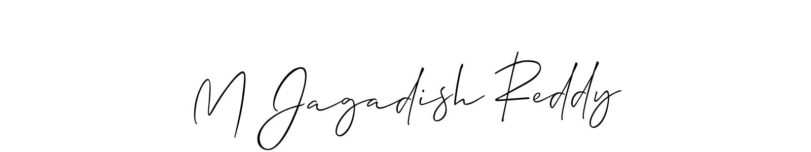 This is the best signature style for the M Jagadish Reddy name. Also you like these signature font (Allison_Script). Mix name signature. M Jagadish Reddy signature style 2 images and pictures png