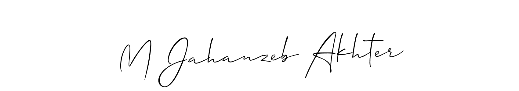 Design your own signature with our free online signature maker. With this signature software, you can create a handwritten (Allison_Script) signature for name M Jahanzeb Akhter. M Jahanzeb Akhter signature style 2 images and pictures png
