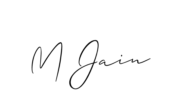 if you are searching for the best signature style for your name M Jain. so please give up your signature search. here we have designed multiple signature styles  using Allison_Script. M Jain signature style 2 images and pictures png