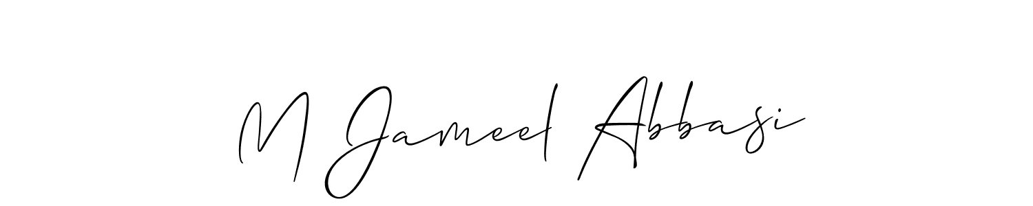 Make a beautiful signature design for name M Jameel Abbasi. With this signature (Allison_Script) style, you can create a handwritten signature for free. M Jameel Abbasi signature style 2 images and pictures png