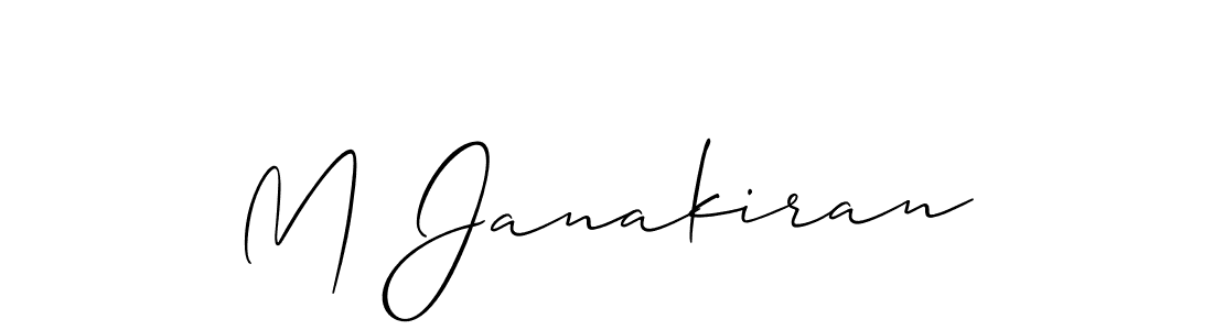 Allison_Script is a professional signature style that is perfect for those who want to add a touch of class to their signature. It is also a great choice for those who want to make their signature more unique. Get M Janakiran name to fancy signature for free. M Janakiran signature style 2 images and pictures png