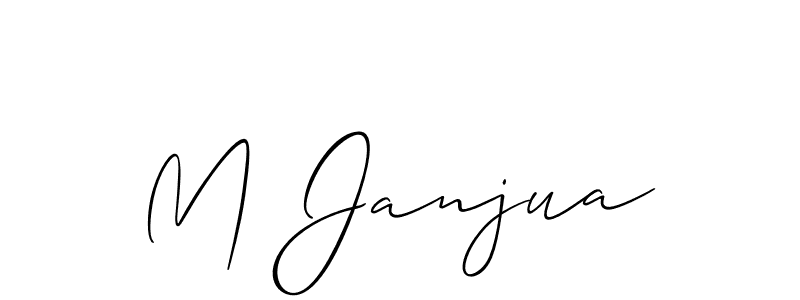 Make a beautiful signature design for name M Janjua. With this signature (Allison_Script) style, you can create a handwritten signature for free. M Janjua signature style 2 images and pictures png