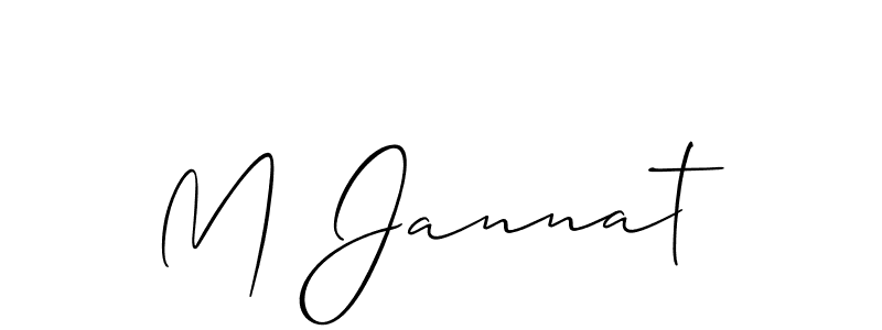 Best and Professional Signature Style for M Jannat. Allison_Script Best Signature Style Collection. M Jannat signature style 2 images and pictures png