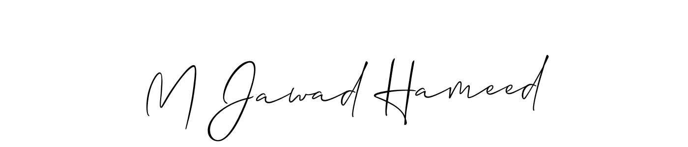 Also we have M Jawad Hameed name is the best signature style. Create professional handwritten signature collection using Allison_Script autograph style. M Jawad Hameed signature style 2 images and pictures png