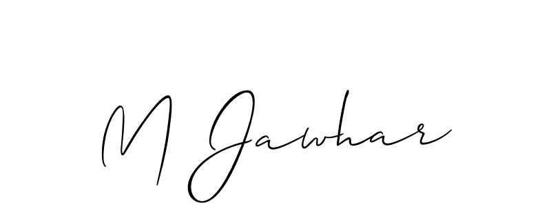 You should practise on your own different ways (Allison_Script) to write your name (M Jawhar) in signature. don't let someone else do it for you. M Jawhar signature style 2 images and pictures png