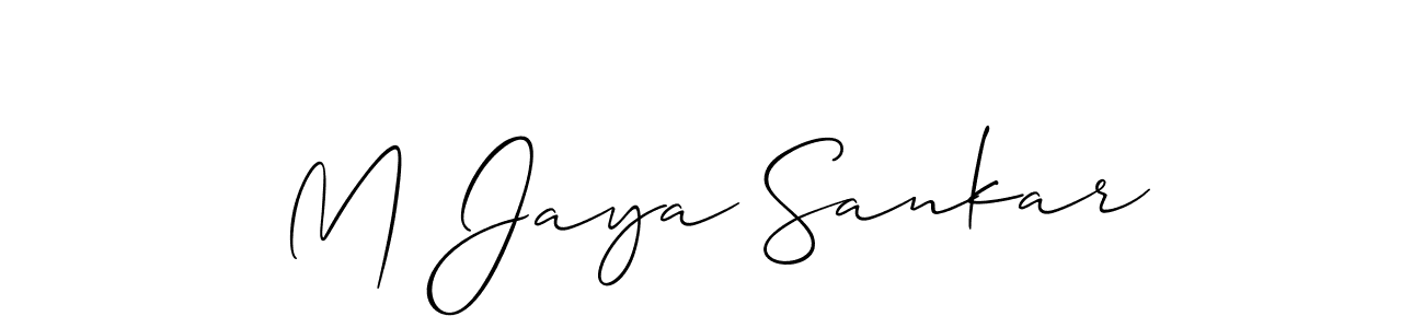 Also we have M Jaya Sankar name is the best signature style. Create professional handwritten signature collection using Allison_Script autograph style. M Jaya Sankar signature style 2 images and pictures png
