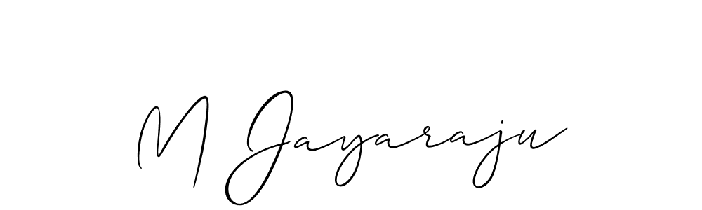 Create a beautiful signature design for name M Jayaraju. With this signature (Allison_Script) fonts, you can make a handwritten signature for free. M Jayaraju signature style 2 images and pictures png