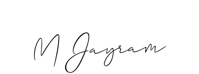 Best and Professional Signature Style for M Jayram. Allison_Script Best Signature Style Collection. M Jayram signature style 2 images and pictures png