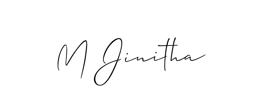 You can use this online signature creator to create a handwritten signature for the name M Jinitha. This is the best online autograph maker. M Jinitha signature style 2 images and pictures png