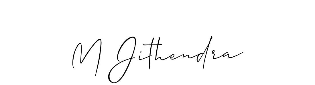 Also we have M Jithendra name is the best signature style. Create professional handwritten signature collection using Allison_Script autograph style. M Jithendra signature style 2 images and pictures png