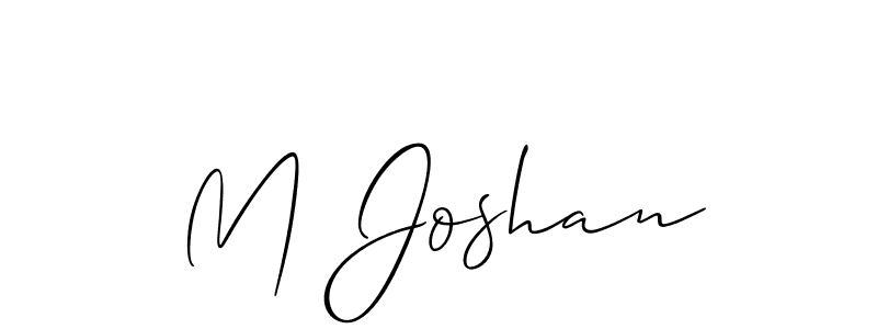 Make a beautiful signature design for name M Joshan. With this signature (Allison_Script) style, you can create a handwritten signature for free. M Joshan signature style 2 images and pictures png