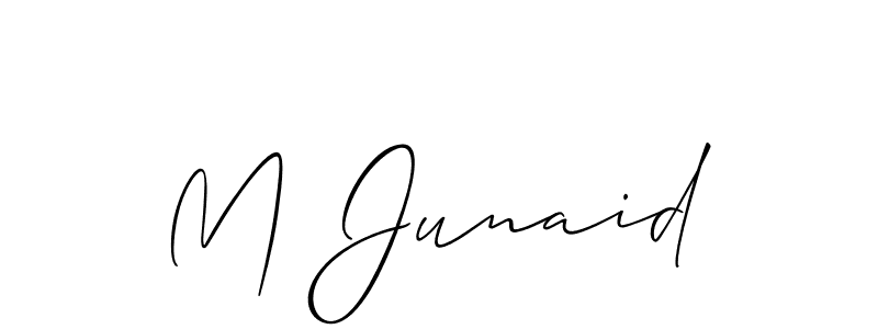 M Junaid stylish signature style. Best Handwritten Sign (Allison_Script) for my name. Handwritten Signature Collection Ideas for my name M Junaid. M Junaid signature style 2 images and pictures png