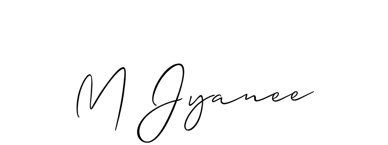 Once you've used our free online signature maker to create your best signature Allison_Script style, it's time to enjoy all of the benefits that M Jyanee name signing documents. M Jyanee signature style 2 images and pictures png