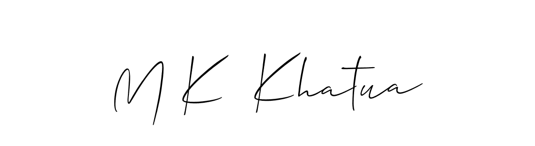 Make a beautiful signature design for name M K  Khatua. With this signature (Allison_Script) style, you can create a handwritten signature for free. M K  Khatua signature style 2 images and pictures png