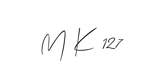 Use a signature maker to create a handwritten signature online. With this signature software, you can design (Allison_Script) your own signature for name M K 127. M K 127 signature style 2 images and pictures png