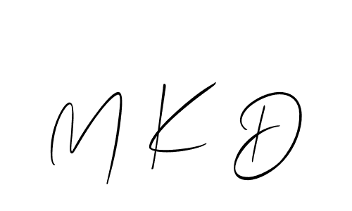 Best and Professional Signature Style for M K D. Allison_Script Best Signature Style Collection. M K D signature style 2 images and pictures png