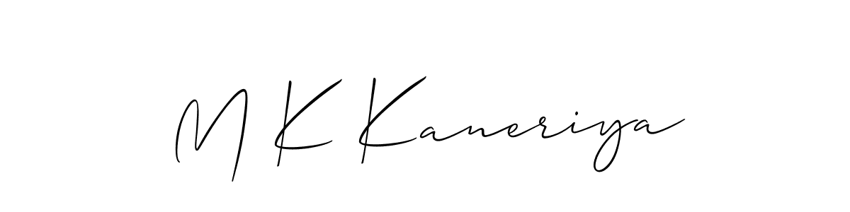 M K Kaneriya stylish signature style. Best Handwritten Sign (Allison_Script) for my name. Handwritten Signature Collection Ideas for my name M K Kaneriya. M K Kaneriya signature style 2 images and pictures png