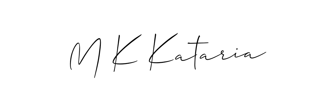 Use a signature maker to create a handwritten signature online. With this signature software, you can design (Allison_Script) your own signature for name M K Kataria. M K Kataria signature style 2 images and pictures png
