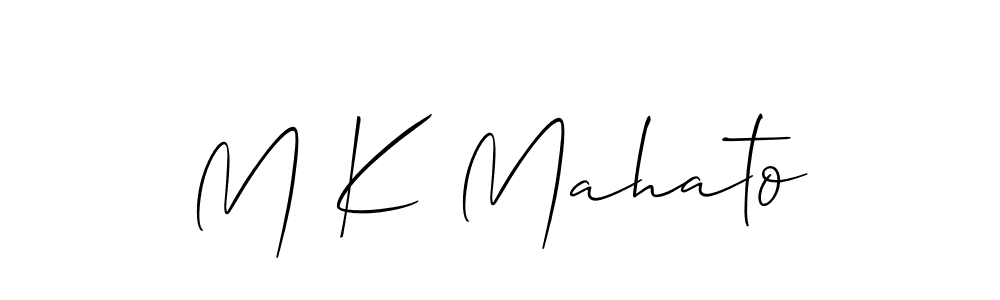 Similarly Allison_Script is the best handwritten signature design. Signature creator online .You can use it as an online autograph creator for name M K Mahato. M K Mahato signature style 2 images and pictures png