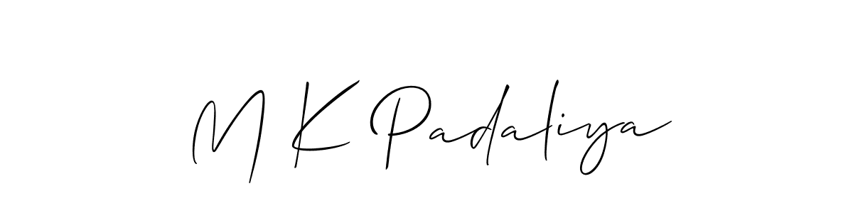 Make a beautiful signature design for name M K Padaliya. Use this online signature maker to create a handwritten signature for free. M K Padaliya signature style 2 images and pictures png