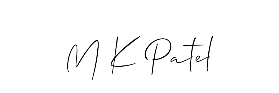 How to make M K Patel signature? Allison_Script is a professional autograph style. Create handwritten signature for M K Patel name. M K Patel signature style 2 images and pictures png