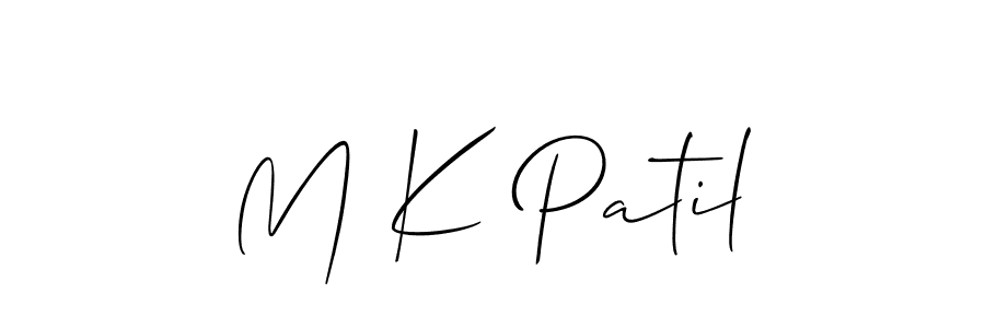 Best and Professional Signature Style for M K Patil. Allison_Script Best Signature Style Collection. M K Patil signature style 2 images and pictures png