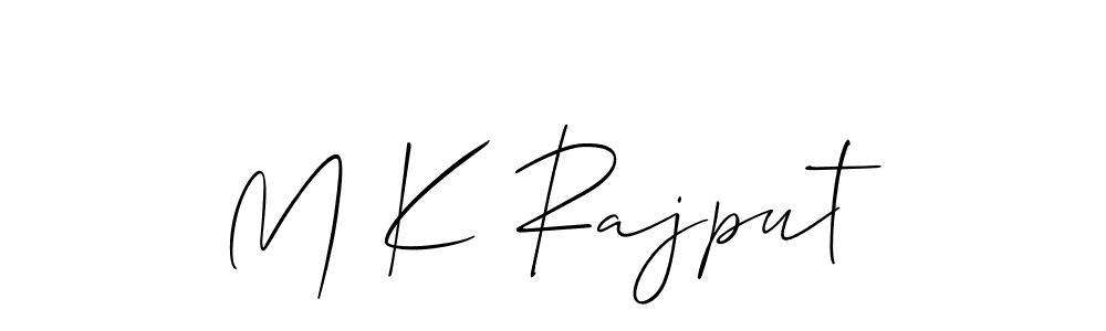 How to make M K Rajput signature? Allison_Script is a professional autograph style. Create handwritten signature for M K Rajput name. M K Rajput signature style 2 images and pictures png