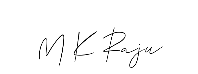 Allison_Script is a professional signature style that is perfect for those who want to add a touch of class to their signature. It is also a great choice for those who want to make their signature more unique. Get M K Raju name to fancy signature for free. M K Raju signature style 2 images and pictures png