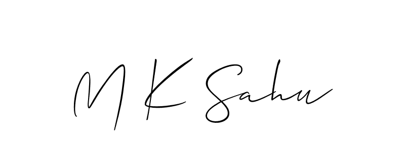 Best and Professional Signature Style for M K Sahu. Allison_Script Best Signature Style Collection. M K Sahu signature style 2 images and pictures png