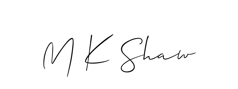 Best and Professional Signature Style for M K Shaw. Allison_Script Best Signature Style Collection. M K Shaw signature style 2 images and pictures png