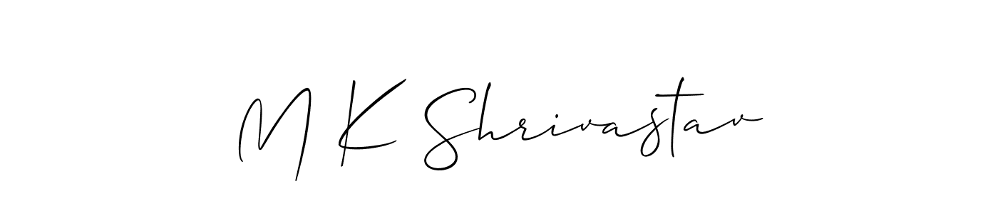 Make a beautiful signature design for name M K Shrivastav. With this signature (Allison_Script) style, you can create a handwritten signature for free. M K Shrivastav signature style 2 images and pictures png
