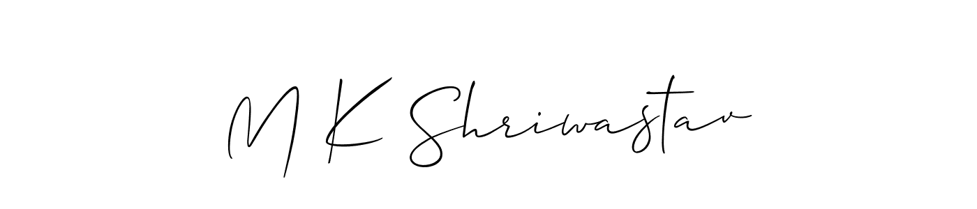 Create a beautiful signature design for name M K Shriwastav. With this signature (Allison_Script) fonts, you can make a handwritten signature for free. M K Shriwastav signature style 2 images and pictures png