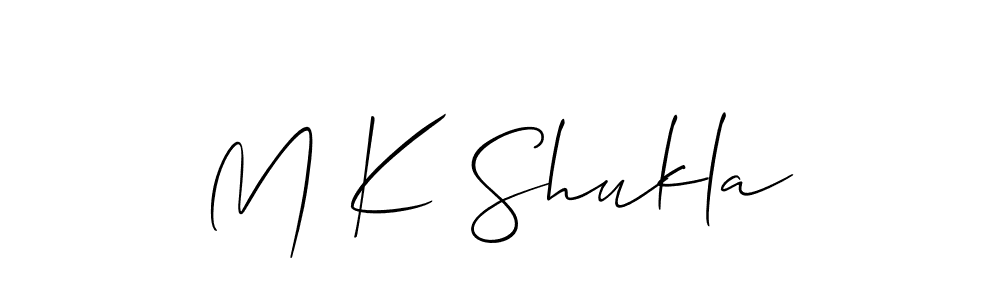 Create a beautiful signature design for name M K Shukla. With this signature (Allison_Script) fonts, you can make a handwritten signature for free. M K Shukla signature style 2 images and pictures png